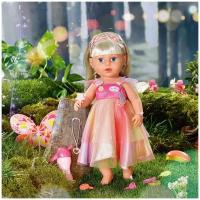 Кукла Baby Born Fantasy Sister 833148/Интерактивная кукла Беби Бон Сестричка Блондинка 43 см / Baby Born Soft Touch Сестра единорога