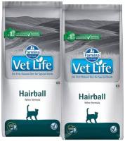 FARMINA VET LIFE FELINE HAIRBALL для взрослых кошек для вывода шерсти (0,4 + 0,4 кг)