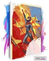 Картина по номерам на холсте Мстители - Capitan Marvel, 70 х 100 см