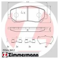 Колодки тормозные MAZDA, 255641602 ZIMMERMANN 25564.160.2