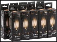 Упаковка светодиодных ламп Gauss Black Filament LED Candle E14 5W 2700K 103801105 x10