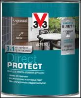 V33 DIRECT PROTECT эмаль прямо на ржавчину, защита 8 лет, полуглянцевая, коричневая (2,5л)