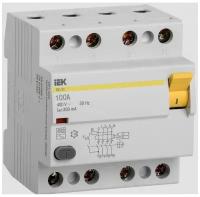 Дифференциальный выключатель нагрузки УЗО ВД1-63 4 полюса, 100А, Тип AC, 300мА. MDV10-4-100-300 IEK