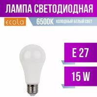 Ecola ЛОН A60 E27 15W 6500K 6K 120x60 Premium D7SD15ELY