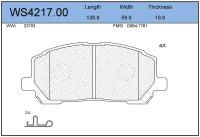 Колодки Тормозные Дисковые Перед JEENICE WS421700