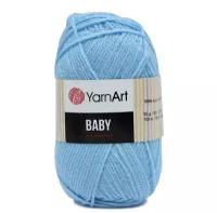 Пряжа для вязания YarnArt 'Baby' 50гр 150м (100% акрил) (215 светло-голубой), 5 мотков