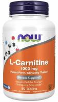 NOW L-Carnitine Tartrate 1000 mg, 50 таб