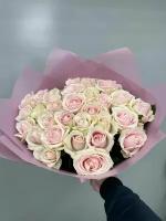 Цветы 29 роз 50 см свежесрезанных, живые цветы, Flora Charm
