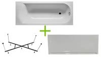 Комплект: ванна 180х70 + каркас Х-образный + панель: акриловая ванна MIAMIKA, каркас Х-образный, Панель "777", Eurolux