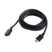 Удлинитель кабеля HDMI Cablexpert CC-HDMI4X-6, 1,8 м, v2.0, 19M/19F, позолоченные разъемы, экран, черный