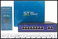 Источник питания ST-S85POE(2M/96W/А) PRO (в. 2), Switch POE 8-ми портовый