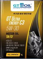 Синтетическое моторное масло GT OIL GT Ultra Energy C3 5W-30, 4 л