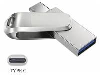 Флешка поворотная USB-2.0 256GB + Type-C OTG