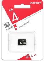 Карта памяти (SMARTBUY (SB4GBSDCL4-00) MicroSDHC 4GB Class4)