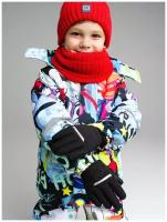 Перчатки зимние для мальчика PlayToday, размер 16, черный