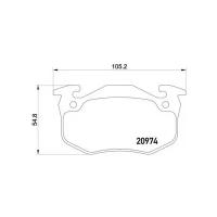 TEXTAR 2097401 Колодки тормозные задние CITROЛN CITROЛN DF-PSA PEUGEOT PEUGEOT DF-PSA TEXTAR 2097401