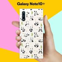 Силиконовый чехол на Samsung Galaxy Note 10+ Панды / для Самсунг Галакси Ноут 10 Плюс