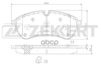 Колодки торм. диск. передн. vw crafter 30-50 ii 16- man tge (uz_ uy_) 16- Zekkert BS1842