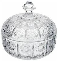 Конфетница с крышкой muza crystal 250 мл 11,5х11,5 см высота 13 см Lefard (145987)