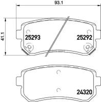 Колодки дисковые задние для kia ceed/rio/sportage, хендай accent/i20/i30/ix35 Nisshinbo NP6069