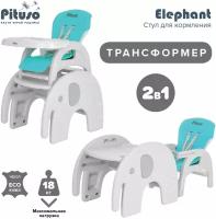 Стул-трансформер для кормления Pituso Elephant Бирюзовый HN-529