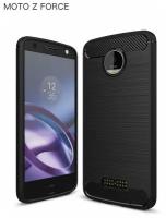 Чехол-накладка Carbon Fibre для Motorola Moto Z Force (черный)