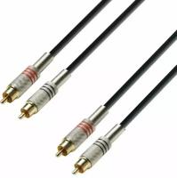 ADAM HALL K3 TCC 0300 аудиокабель 2 x RCA(M)-2 x RCA(M), 3м