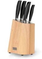 2708 FISSMAN Набор ножей 6 пр. FUJIKAWA в деревянной подставке (420J2 сталь)