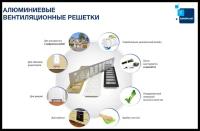 Решетка вентиляционная алюминиевая Europlast RA1040 100х400 Белый