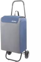 Сумка-тележка тележка для багажа Исток Попутчица СТП11, 45 л, 36х95х27 см, серый, синий