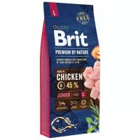 Сухой корм для щенков крупных пород Brit Premium by Nature Junior L 15 кг