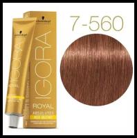 Schwarzkopf Professional Royal крем-краска Absolutes, 7-560 средний русый золотистый шоколадный, 60 мл