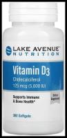 Lake Avenue Nutrition Vitamin D3 5000 ME 360 капс