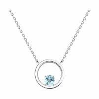 Колье Diamant online, серебро, 925 проба, топаз