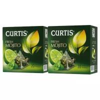 Чай зеленый Curtis Fresh Mojito в пирамидках, лемонграсс, мохито, 20 пак., 2 уп