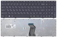 Клавиатура для ноутбука Lenovo G710 черная с черной рамкой, версия 1