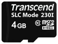 Transcend Промышленная карта памяти microSDHC Transcend 230I, 4 Гб Class 10 3D NAND TLC, темп. режим от -40? до +85, без адаптера