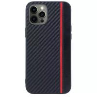 Чехол накладка G-Case Carbon для Apple iPhone 12 Pro Max, черная