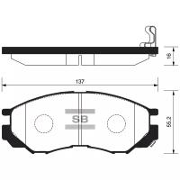 Колодки передние Mitsubishi L200 L300 ZX LandMark SP2011