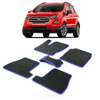 Коврики EVA ЕВА ЭВА в салон автомобиля FORD ECOSPORT Форд 2012-2020 Экоспорт синий кант