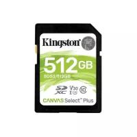 Kingston 512GB SDXC Canvas Select Plus 100R C10 UHS-I U3 V30 EAN: 740617298192