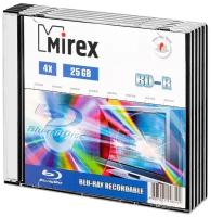 Диск BD-R 25 Gb Mirex 4x Slim box, упаковка 5 шт