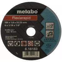 Круг отрезнойной по нержавеющей стали Flexiarapid 150x1,6 прямой A30R Metabo 616183000