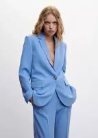 Пиджак для женщин Mango MARINA, размер 34, цвет Голубой