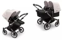 Детская коляска 2 в 1 для двойни и погодок Bugaboo Donkey5 Twin Graphite/Midnight Back//Misty White