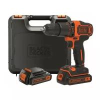 Аккумуляторная ударная дрель-шуруповерт (18.0 В, 1.5 А·ч, Li-Ion, 2 АКБ) BLACK+DECKER BDCHD18KB-XK