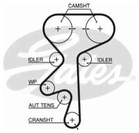 5499XS GATES Ремень ГРМ зубчатый