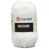 Пряжа для вязания YarnArt 'Macrame' 90гр 130м (100% полиэстер) (154 белый), 6 мотков