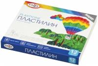 Пластилин классический гамма "Классический", 12 цветов, 240 г, со стеком, картонная упаковка, 281033