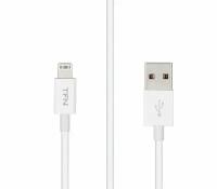 Кабель TFN USB - Lighting, ПВХ оплетка, длина 2 м, белый